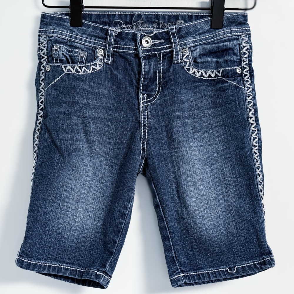 Revolution by Revolt Girls Bermuda Denim Shorts Size 10 Blue
